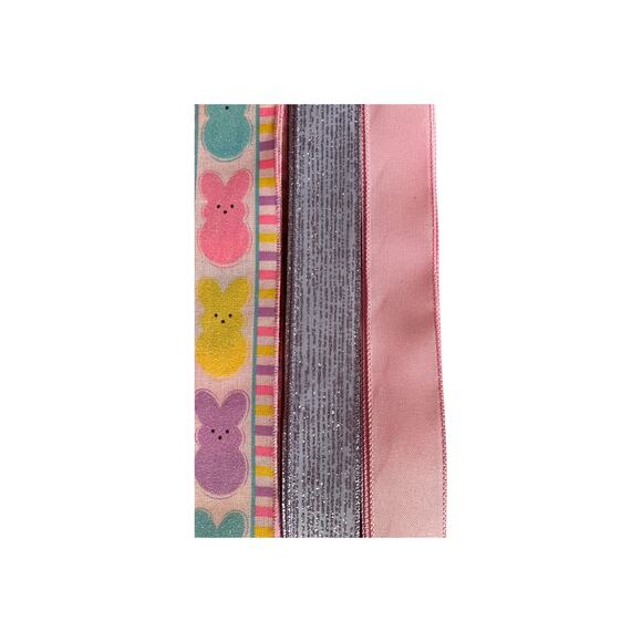 Welcome Bunny Rabbit DIY Easter Wreath Making Kit, Spring Sign Ribbon Bundle Set - Picture 4 of 5